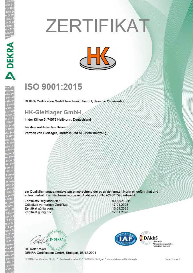 ISO 9001 Zertifikat